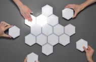 LED Bezdrátové svítidlo HEXAGON na dálkové ovládání